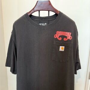 Carhartt Black Tee with Red Graphic